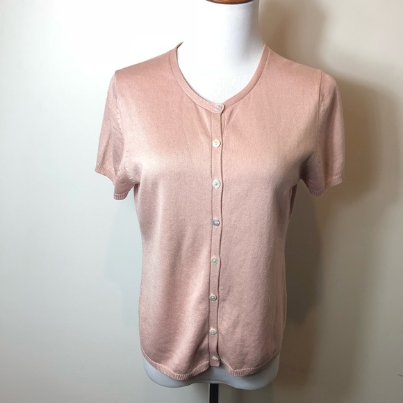 Brooks Brothers Sweaters - WOMENS Brooks Brothers Pink Silk cardigan size M
